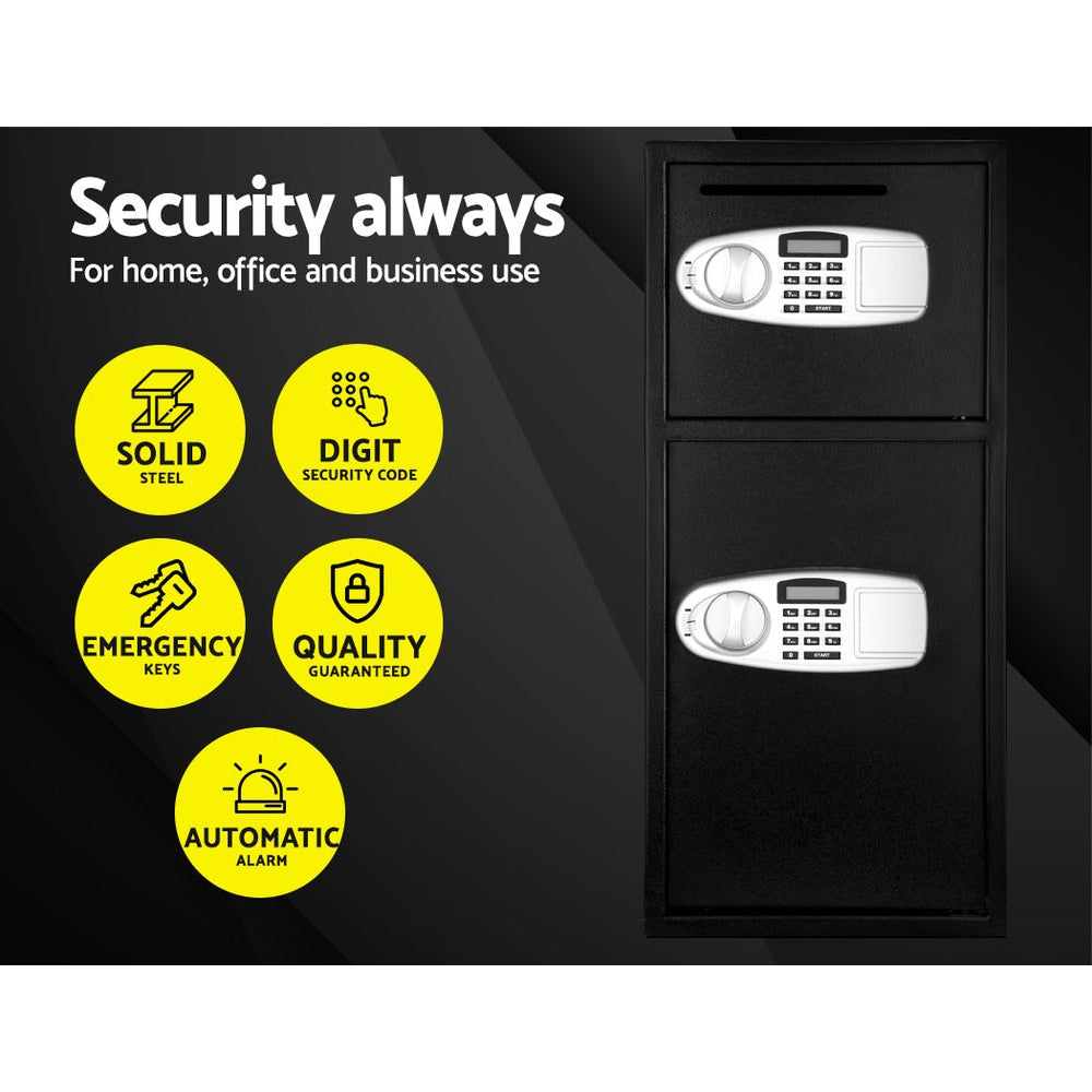 Electronic Safe Digital Security Box Double Door LCD Display - image3