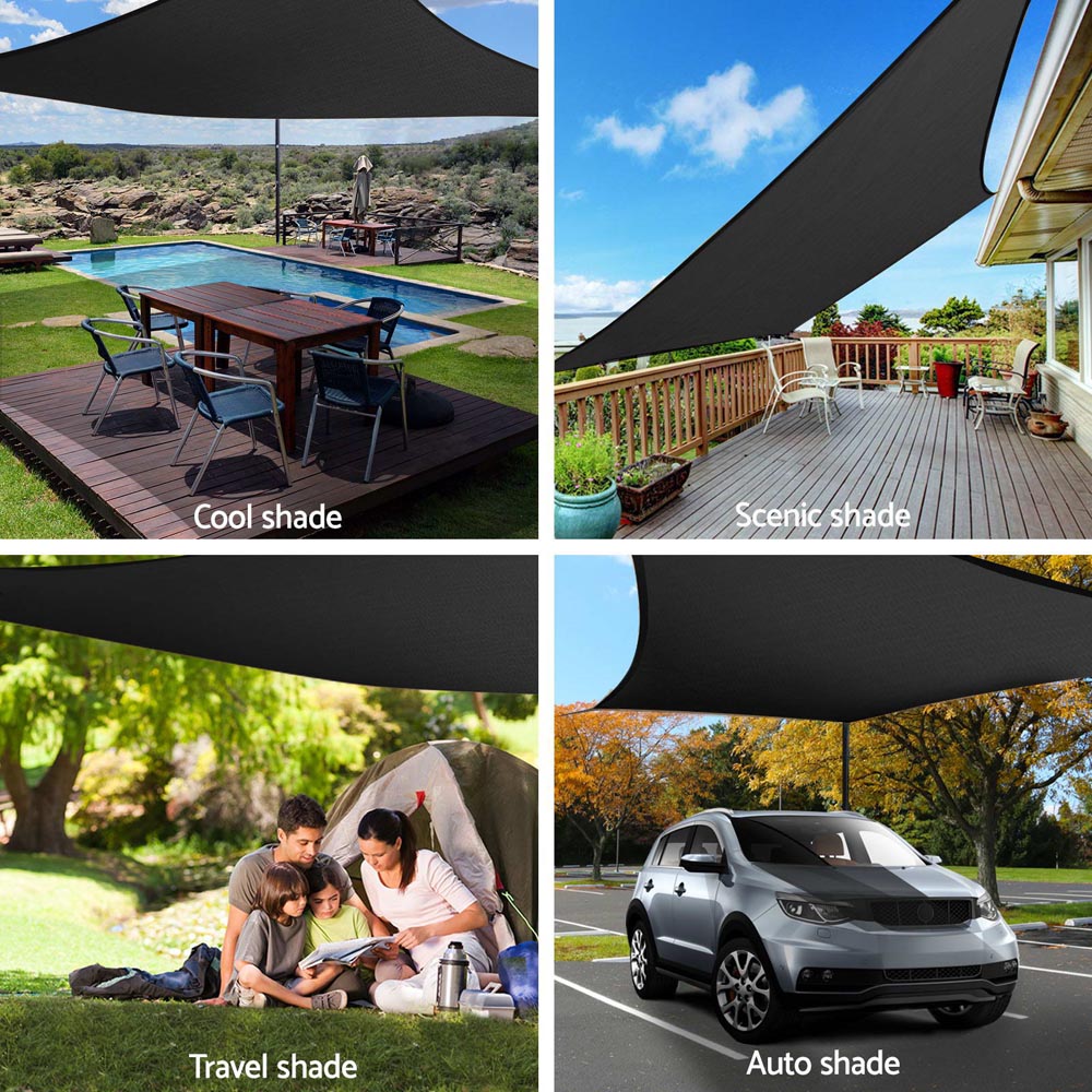 280gsm 3x6m Sun Shade Sail Canopy Rectangle - image4