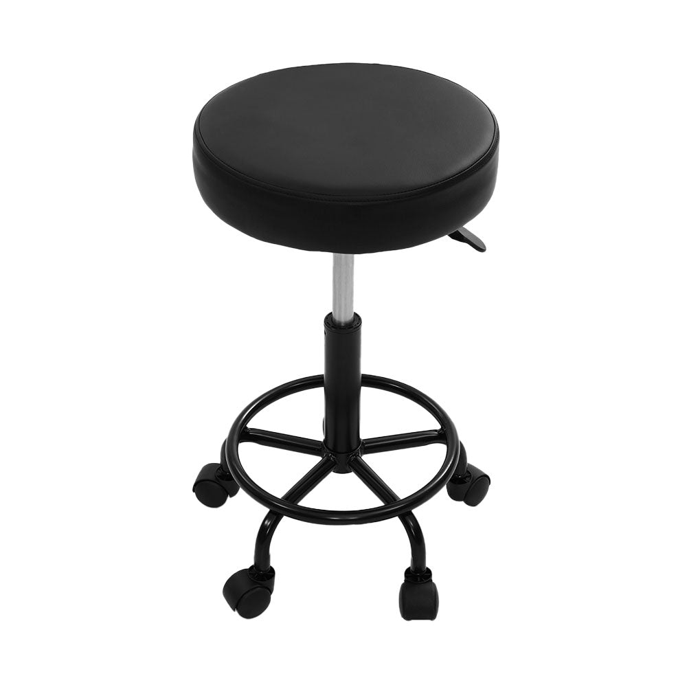 Round Salon Stool Stools Black Swivel Barber Hair Hydraulic Chairs Lift - image3