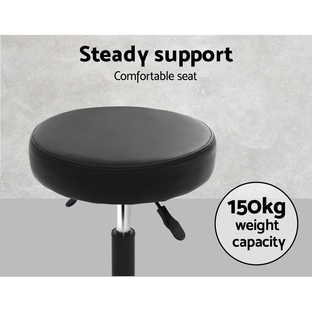 Round Salon Stool Stools Black Swivel Barber Hair Hydraulic Chairs Lift - image6