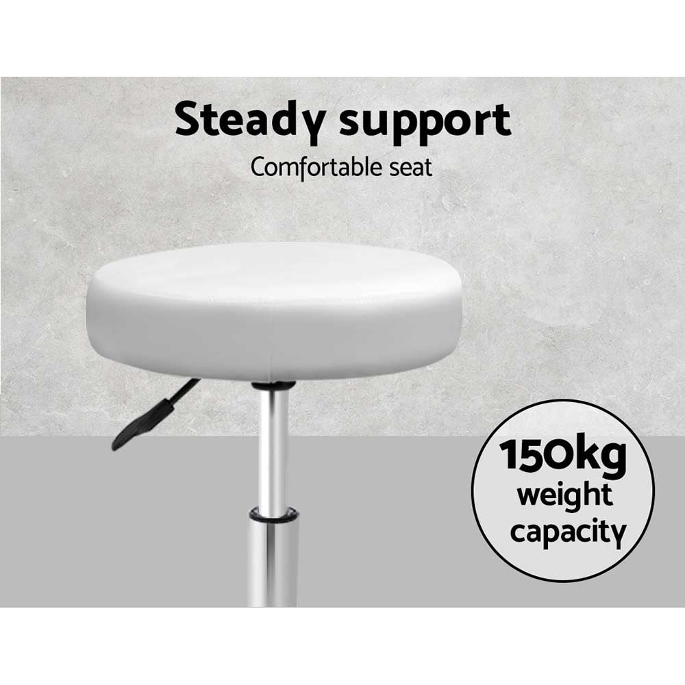 Round Chair Stools Salon Stool White Swivel Beauty Barber Hairdressing - image6