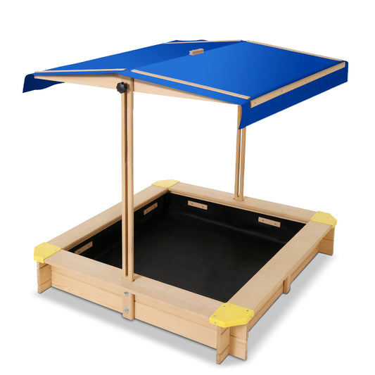 Wooden Outdoor Sand Box Set Sand Pit- Natural Wood - image1