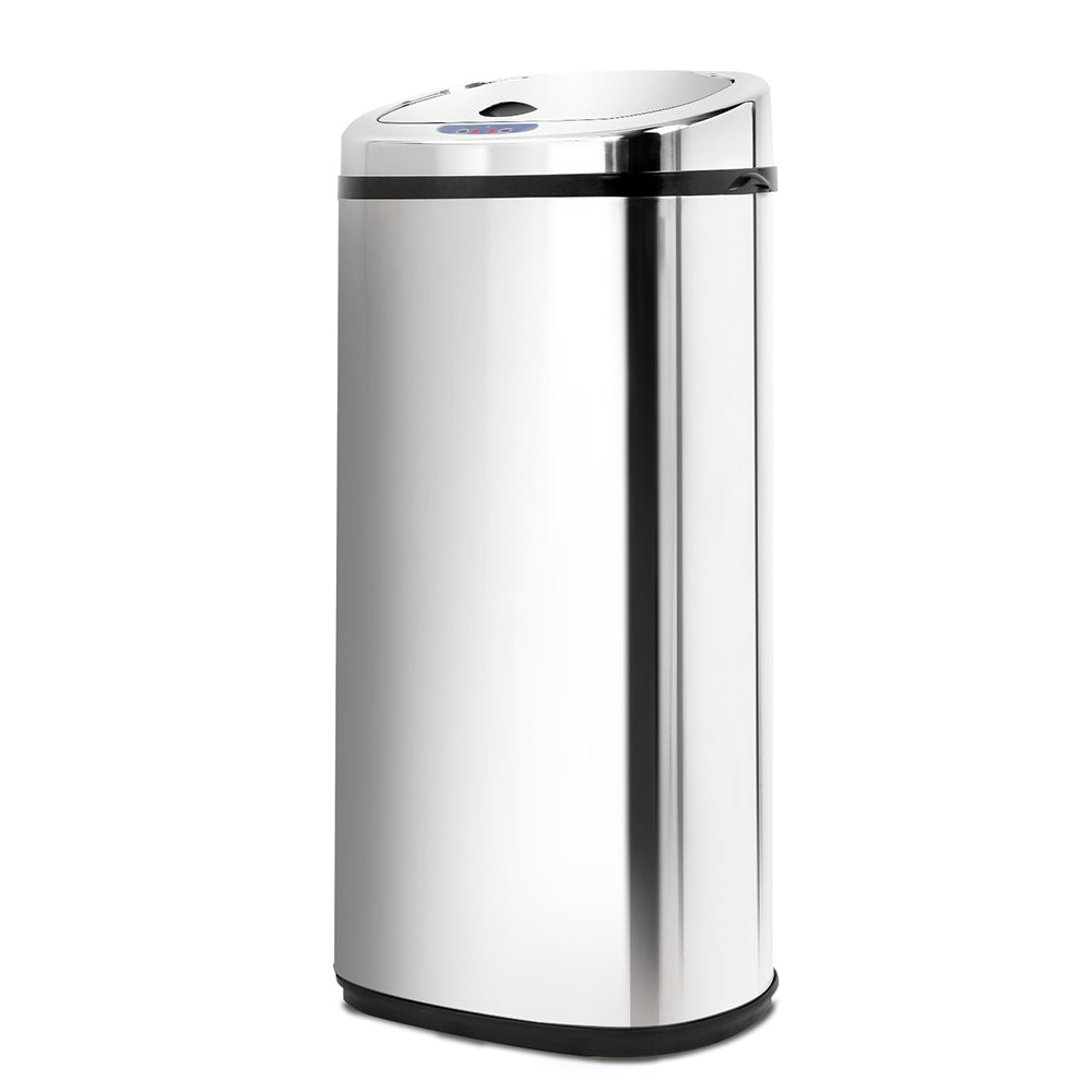 50L Stainless Steel Motion Sensor Rubbish Bin - image3