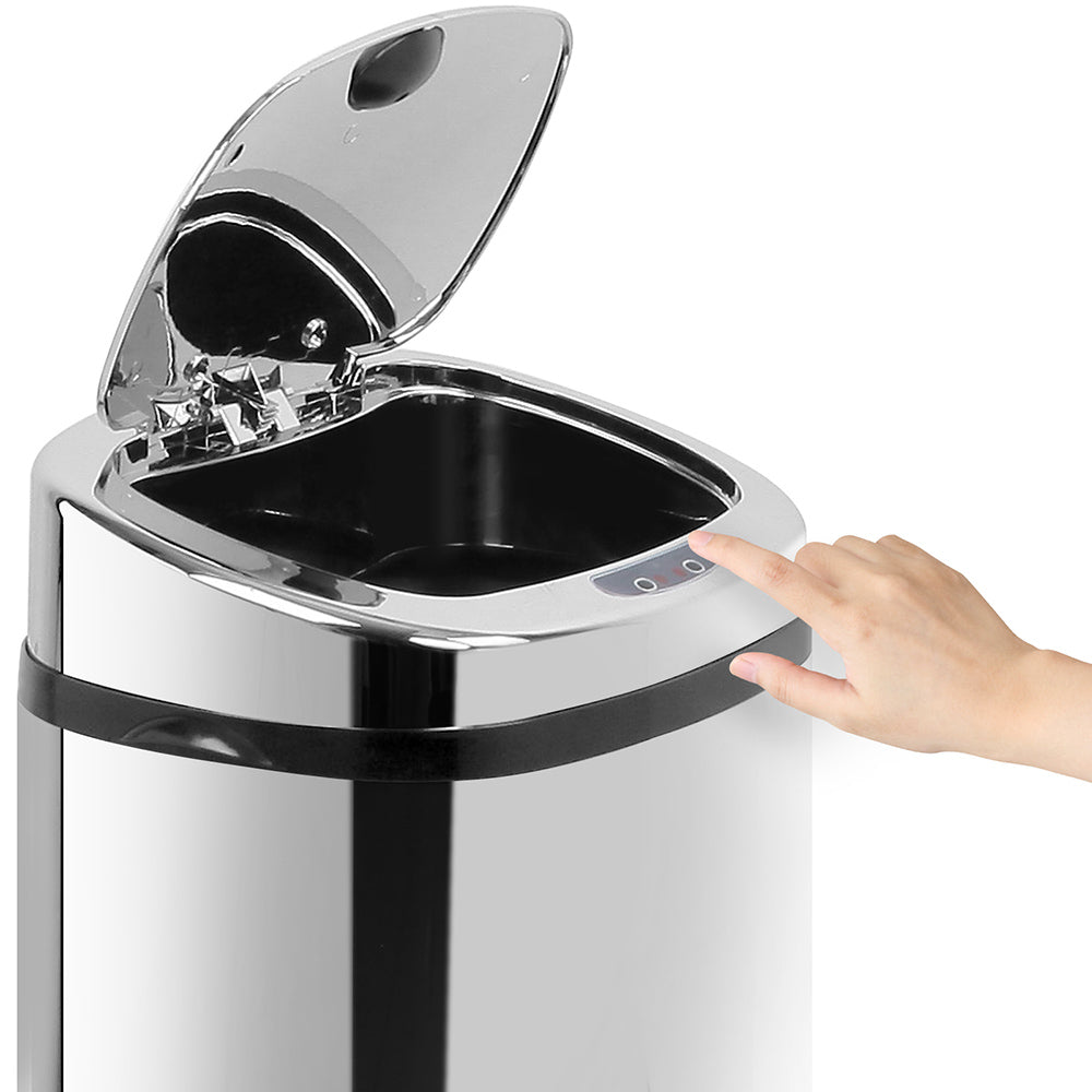 50L Stainless Steel Motion Sensor Rubbish Bin - image8