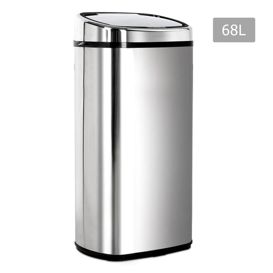 68L Stainless Steel Motion Sensor Rubbish Bin - image1