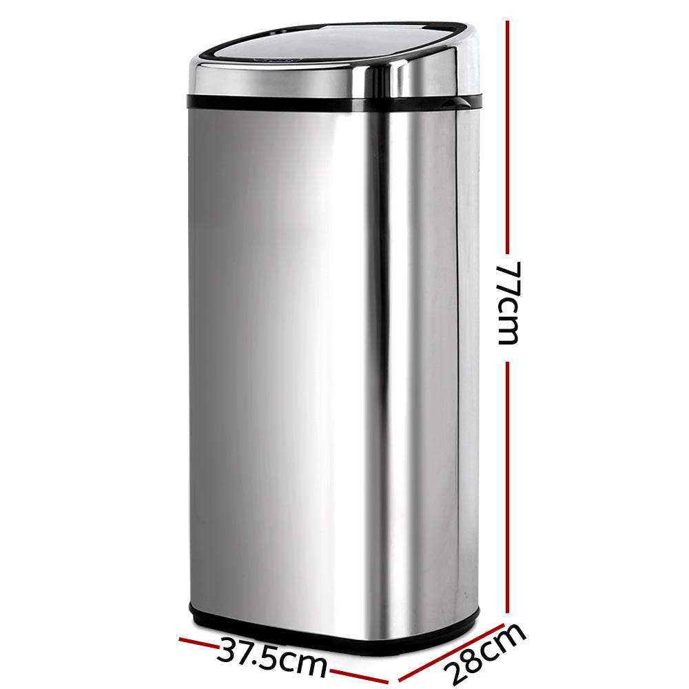 68L Stainless Steel Motion Sensor Rubbish Bin - image2