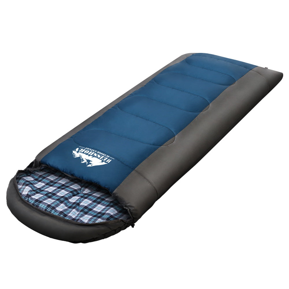 Sleeping Bag Bags Single Camping Hiking -20¬∞C to 10¬∞C Tent Winter Thermal Navy - image3