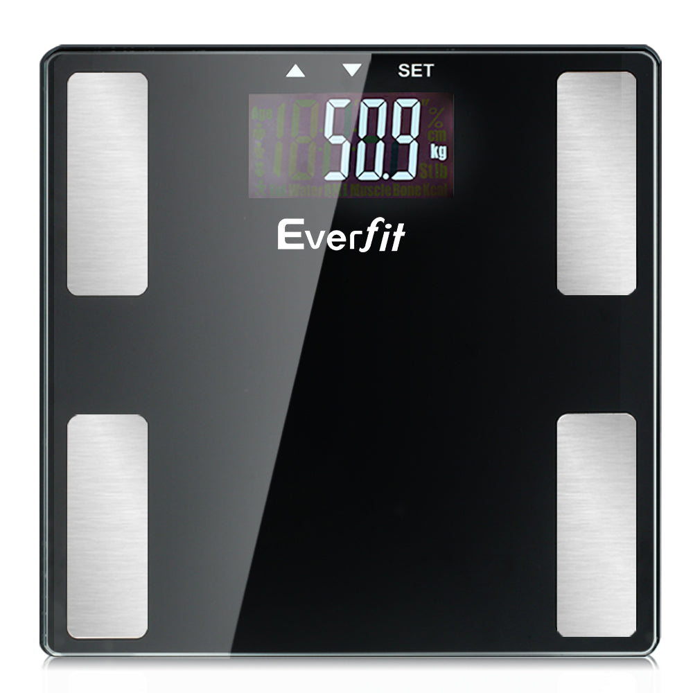 Bathroom Scales Digital Body Fat Scale 180KG Electronic Monitor BMI CAL - image1