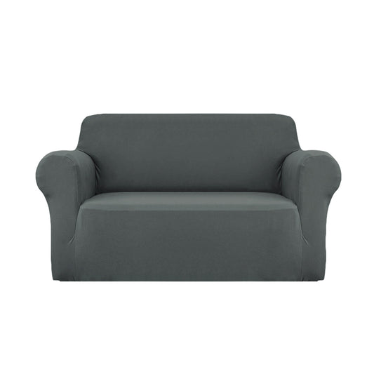 Sofa Cover Elastic Stretchable Couch Covers Grey 2 Seater - image1