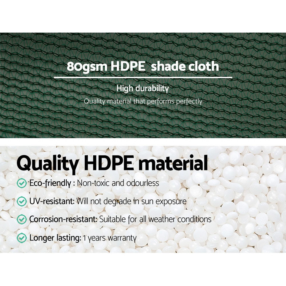 1.83x20m 30% UV Shade Cloth Shadecloth Sail Garden Mesh Roll Outdoor Green - image5
