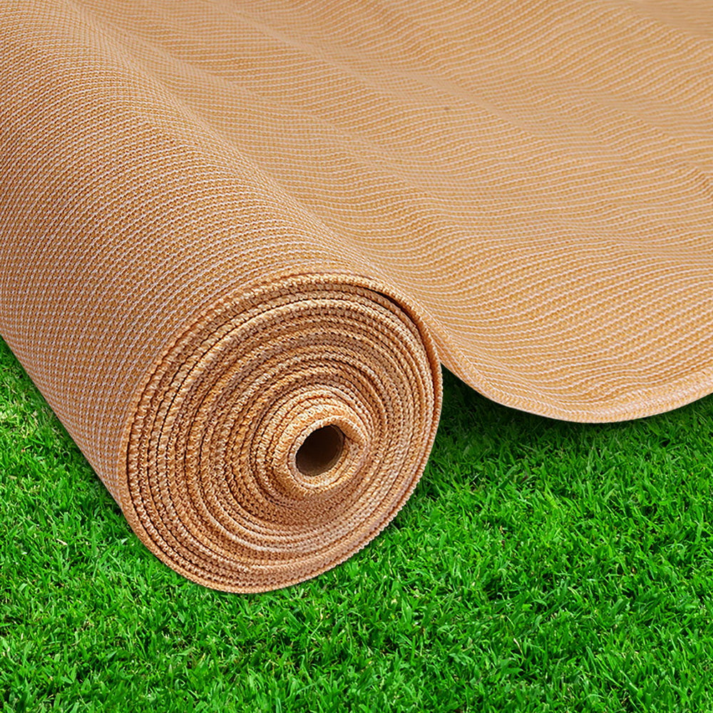 70%UV Sun Shade Cloth Shadecloth Sail Roll Mesh Outdoor 1.83x50m Beige - image7