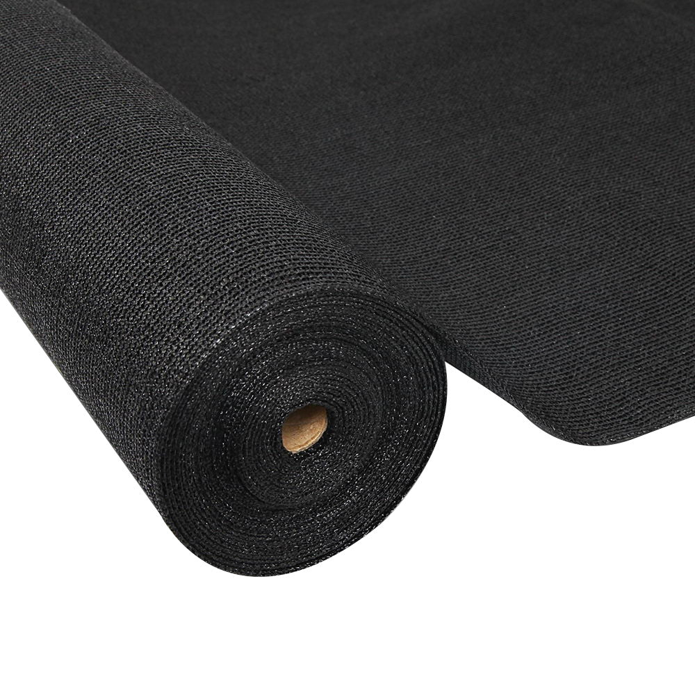 70% UV Sun Shade Cloth Shadecloth Sail Roll Mesh Garden Outdoor 1.83x50m Black - image1