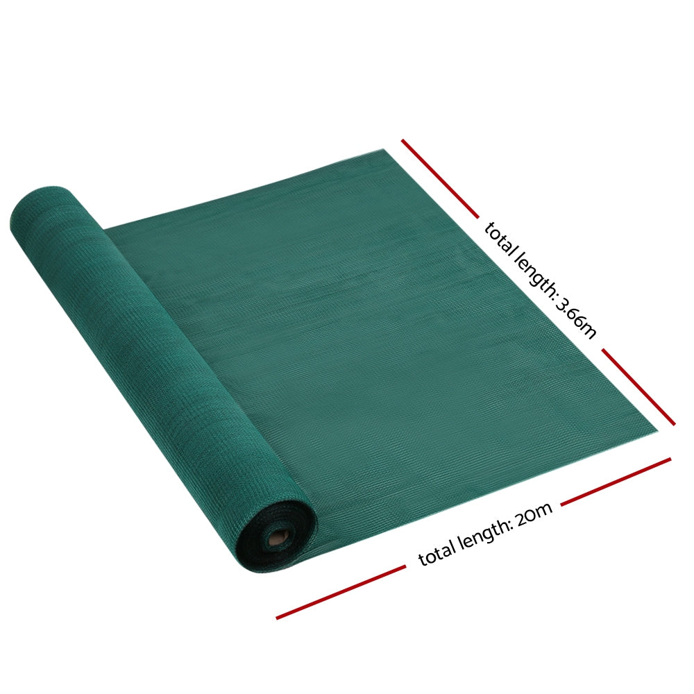 3.66x20m 50% UV Shade Cloth Shadecloth Sail Garden Mesh Roll Outdoor Green - image2