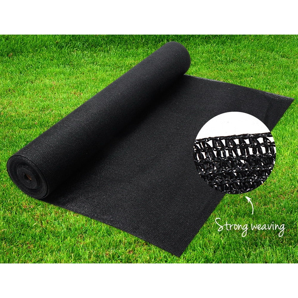 70% UV Sun Shade Cloth Shadecloth Sail Roll Mesh Garden Outdoor 3.66x30m Black - image5