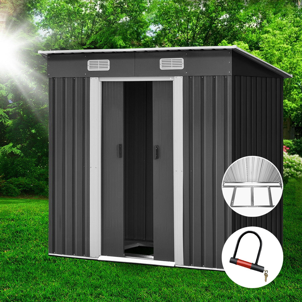 Garden Shed Outdoor Storage Sheds Tool Workshop 1.94x1.21M with Base - image7