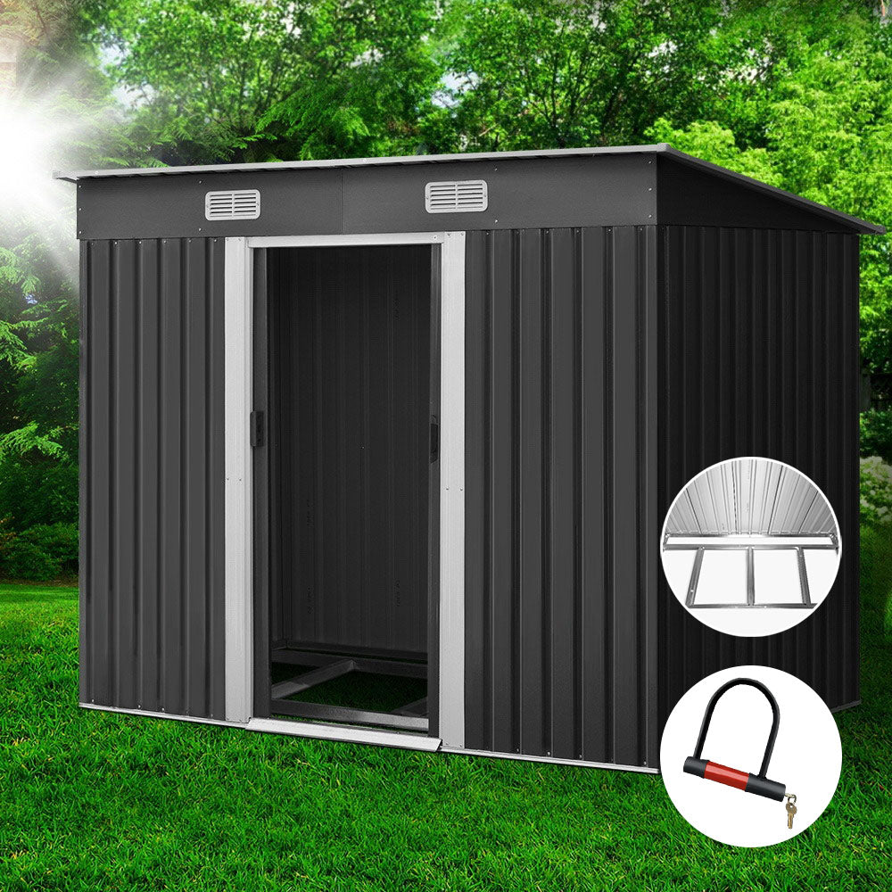 Garden Shed Outdoor Storage Sheds Tool Workshop 2.38x1.31M with Base - image7