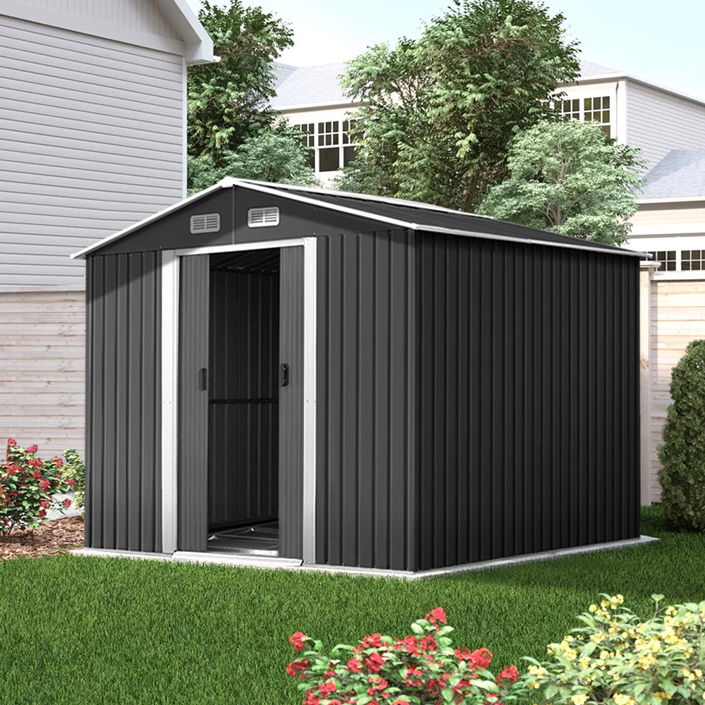 Garden Shed Outdoor Storage Sheds Tool Workshop 2.6x3.1x2M with Base - image8
