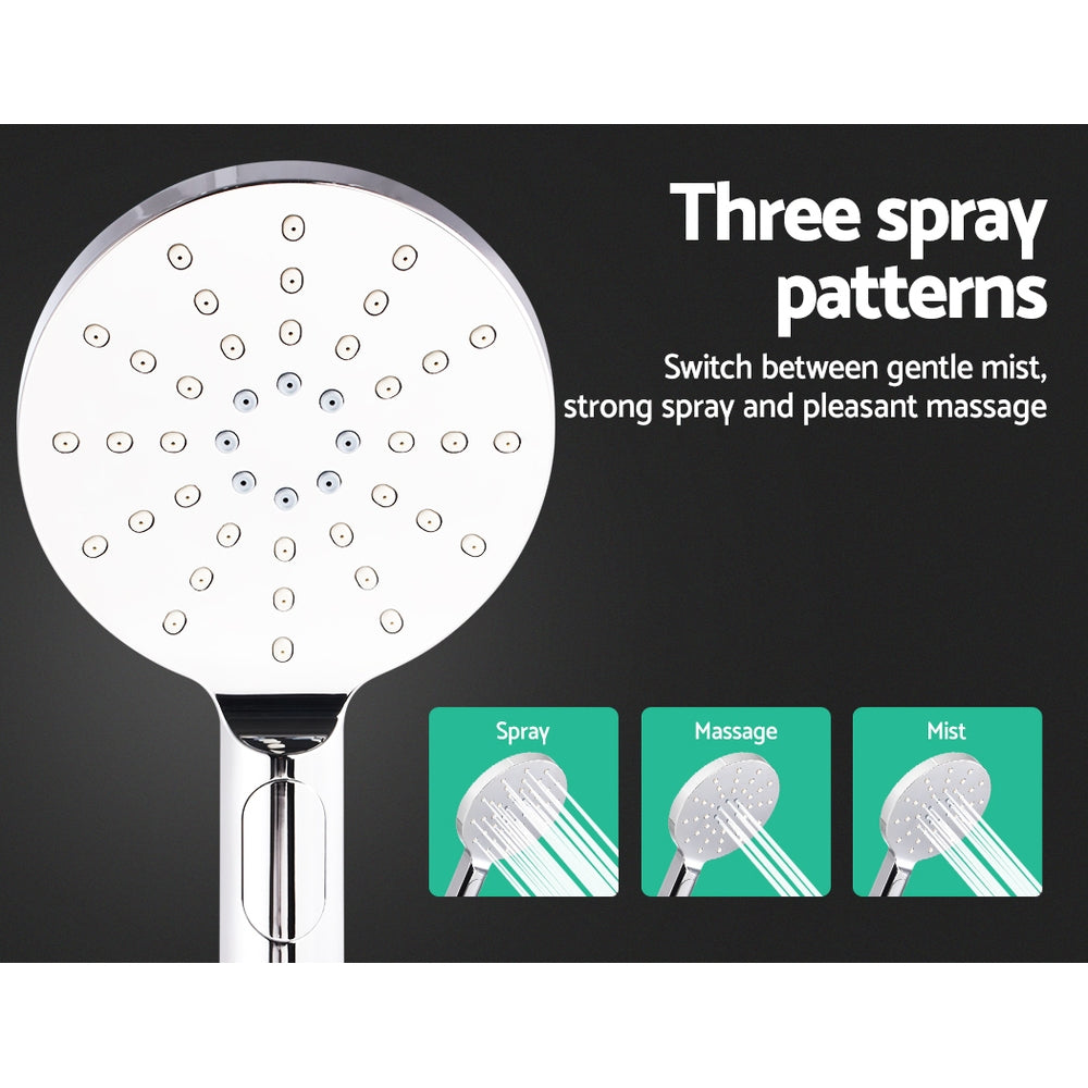 9'' Rain Shower Head Set Round Handheld High Pressure Wall Chrome - image6