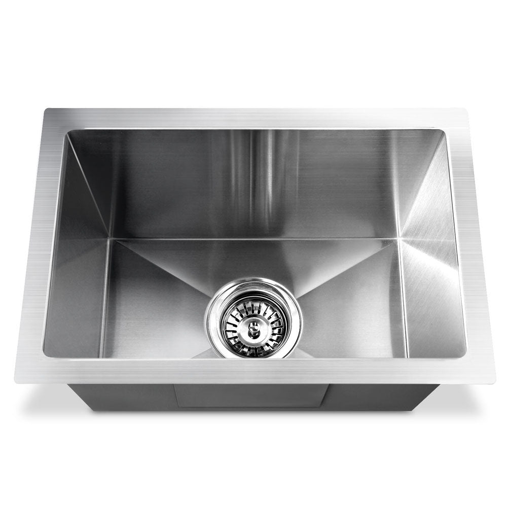 Stainless Steel Kitchen Sink 450X300MM Under/Topmount Sinks Laundry Bowl Silver - image3