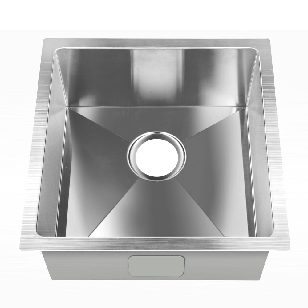 Stainless Steel Kitchen Sink 510X450MM Under/Topmount Sinks Laundry Bowl Silver - image3