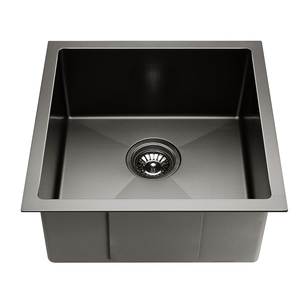 Stainless Steel Kitchen Sink 440X440MM Under/Topmount Sinks Laundry Bowl Black - image3