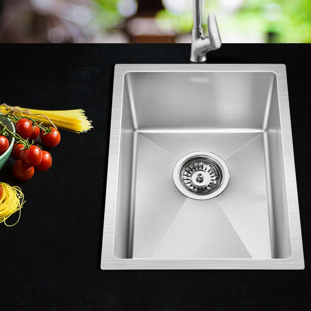 Stainless Steel Kitchen Sink 340X440MM Nano Under/Topmount Sinks Laundry Silver - image7