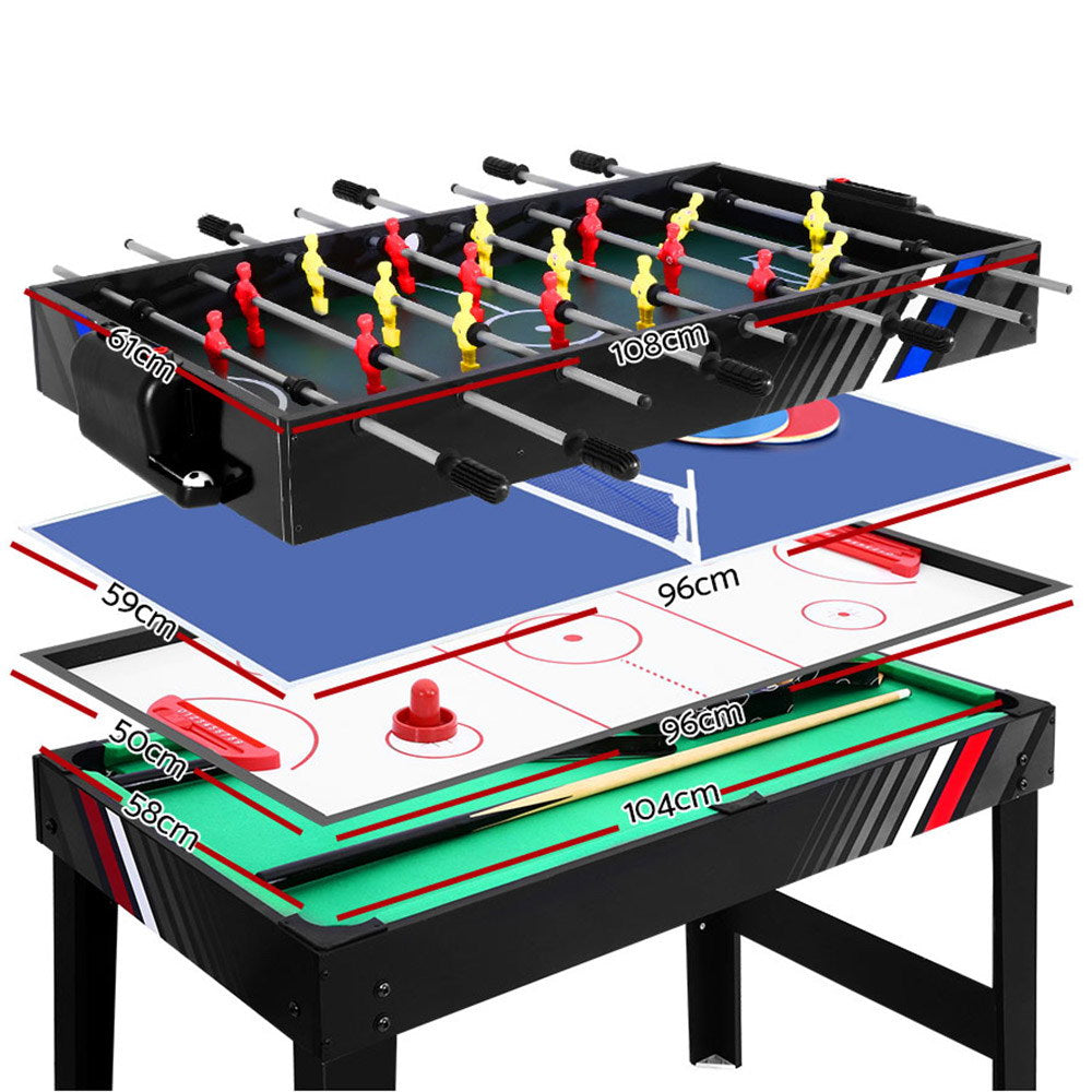 4FT 4-In-1 Soccer Table Tennis Ice Hockey Pool Game Football Foosball Kids Adult - image2