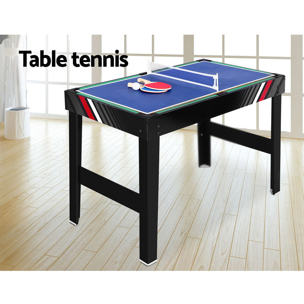 4FT 4-In-1 Soccer Table Tennis Ice Hockey Pool Game Football Foosball Kids Adult - image4