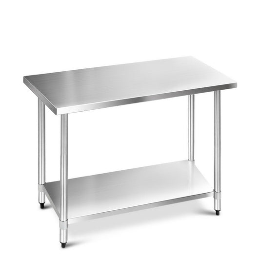 1219 x 610mm Commercial Stainless Steel Kitchen Bench - image1