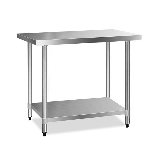 610 x 1219mm Commercial Stainless Steel Kitchen Bench - image1