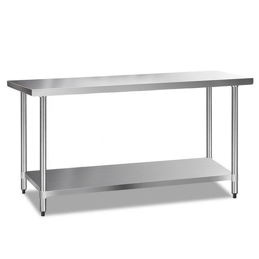 610 x 1829mm Commercial Stainless Steel Kitchen Bench - image1
