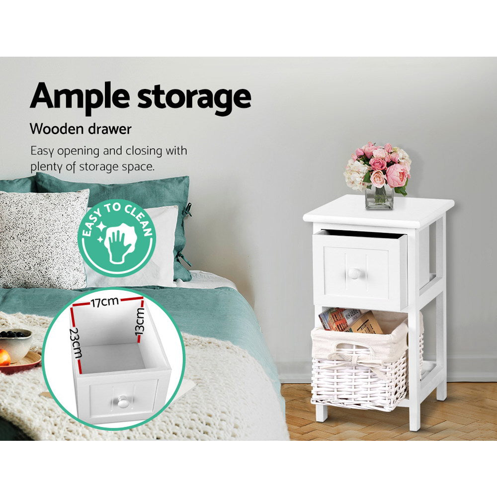 2 PCS Ariss Bedside Table - White - image6