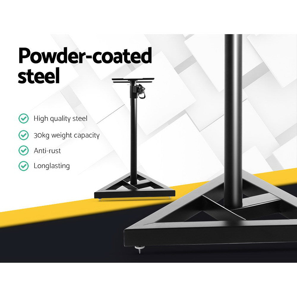 Set of 2 120CM Surround Sound Speaker Stand - Black - image4