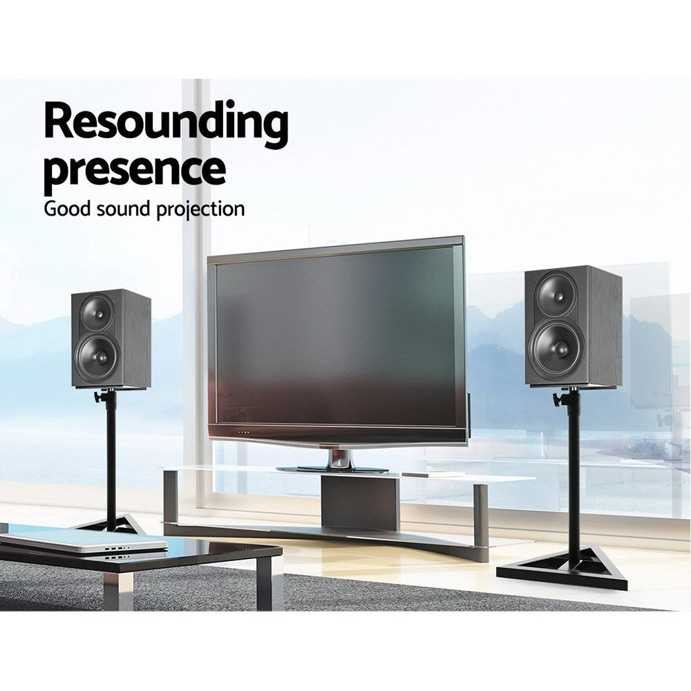 Set of 2 120CM Surround Sound Speaker Stand - Black - image7