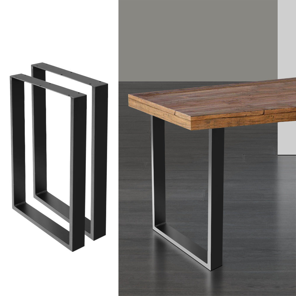 2x Coffee Dining Steel Table Legs 71x50CM Industrial Vintage Bench Metal Box - image7