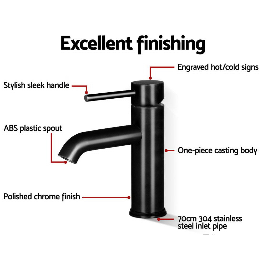 Basin Mixer Tap Faucet Black - image5