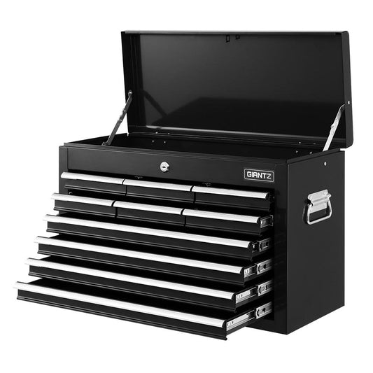 10-Drawer Tool Box Chest Cabinet Garage Storage Toolbox Black - image1