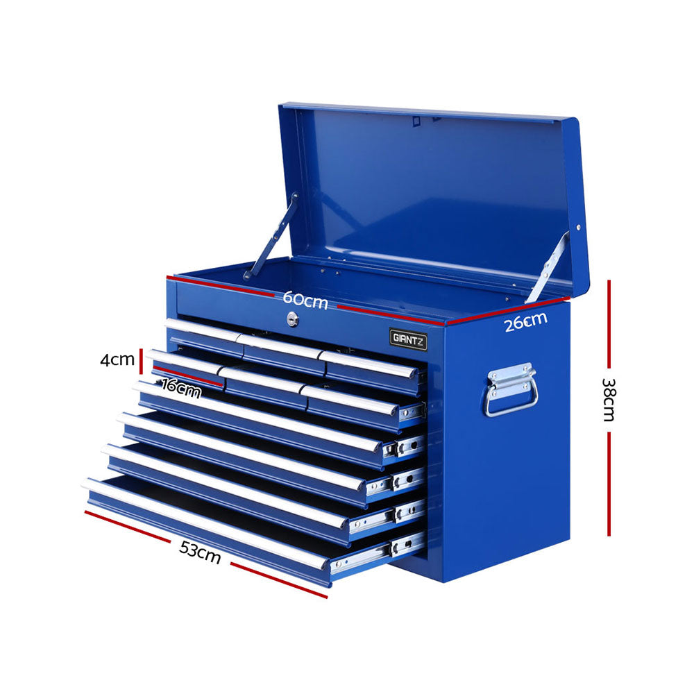 10-Drawer Tool Box Chest Cabinet Garage Storage Toolbox Blue - image2