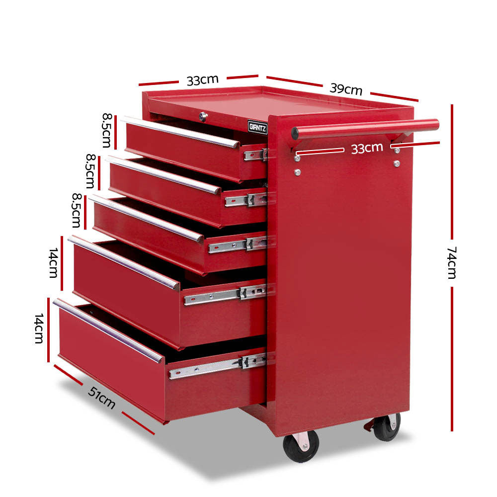 14 Drawers Toolbox Chest Cabinet Mechanic Trolley Garage Tool Storage Box - image3