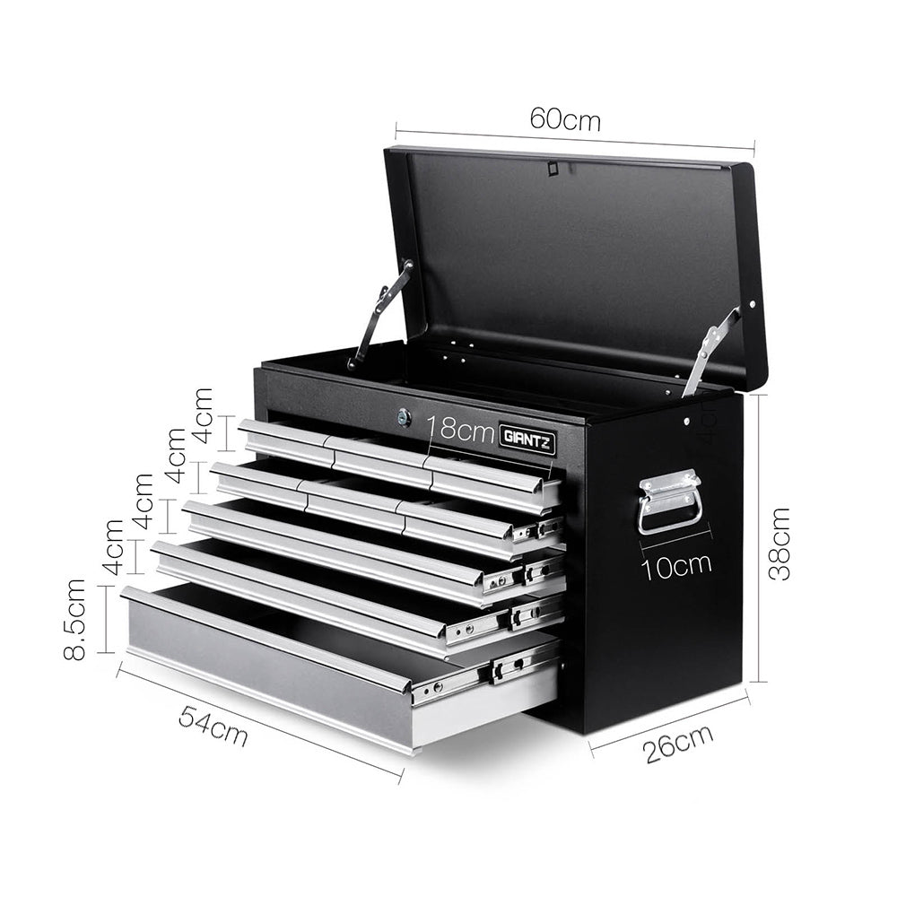 9 Drawer Mechanic Tool Box Storage - Black & Grey - image2