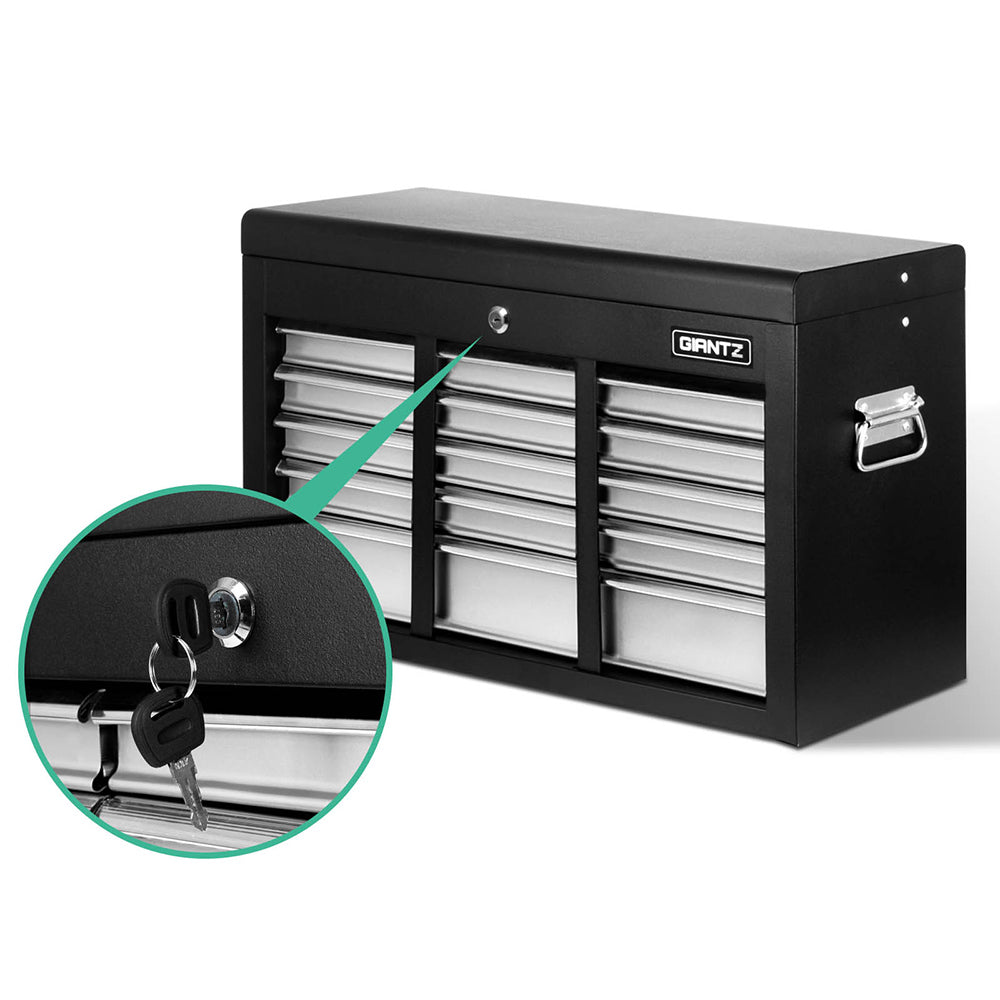 9 Drawer Mechanic Tool Box Storage - Black & Grey - image3