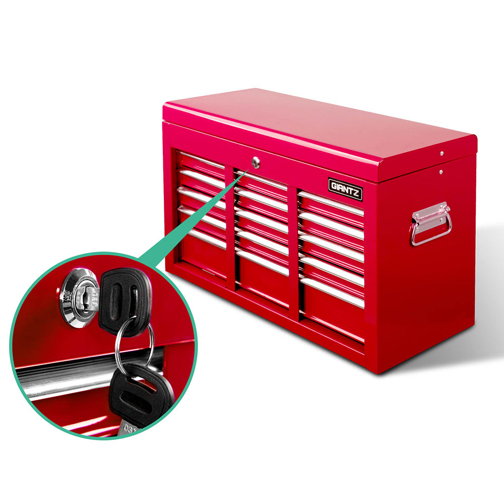 9 Drawer Mechanic Tool Box Storage - Red - image10