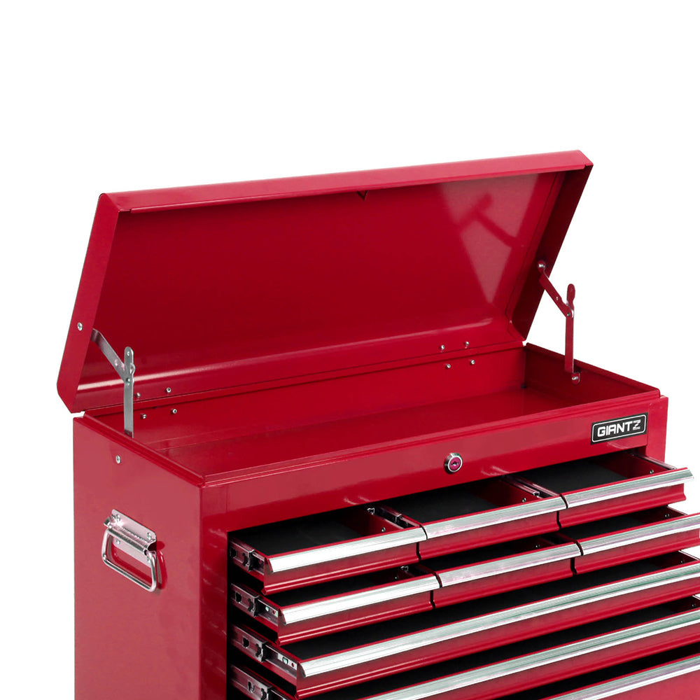 9 Drawer Mechanic Tool Box Storage - Red - image11