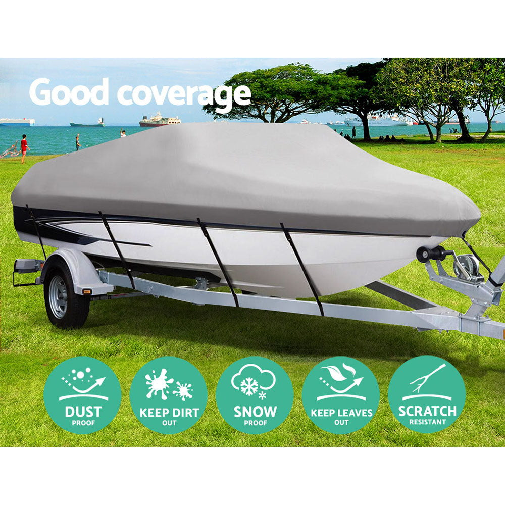 14 - 16 foot Waterproof Boat Cover - Grey - image3