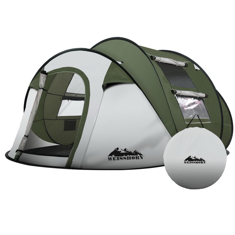 Instant Up Camping Tent 4-5 Person Pop up Tents Family Hiking Beach Dome - image1