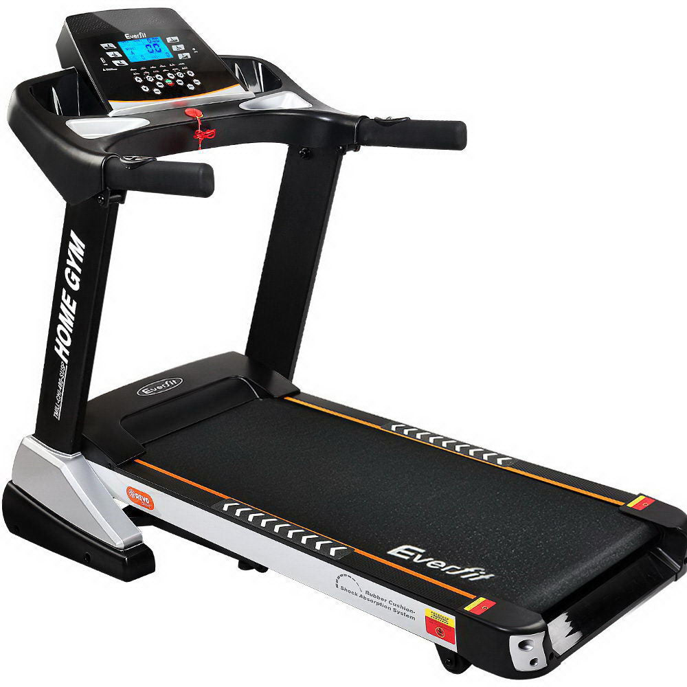 Electric Treadmill 48cm Incline Running Home Gym Fitness Machine Black - image1