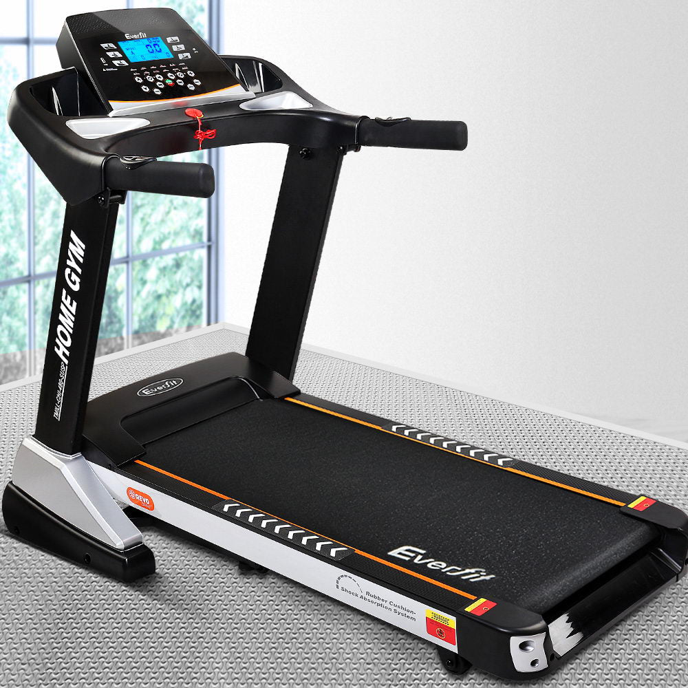 Electric Treadmill 48cm Incline Running Home Gym Fitness Machine Black - image7