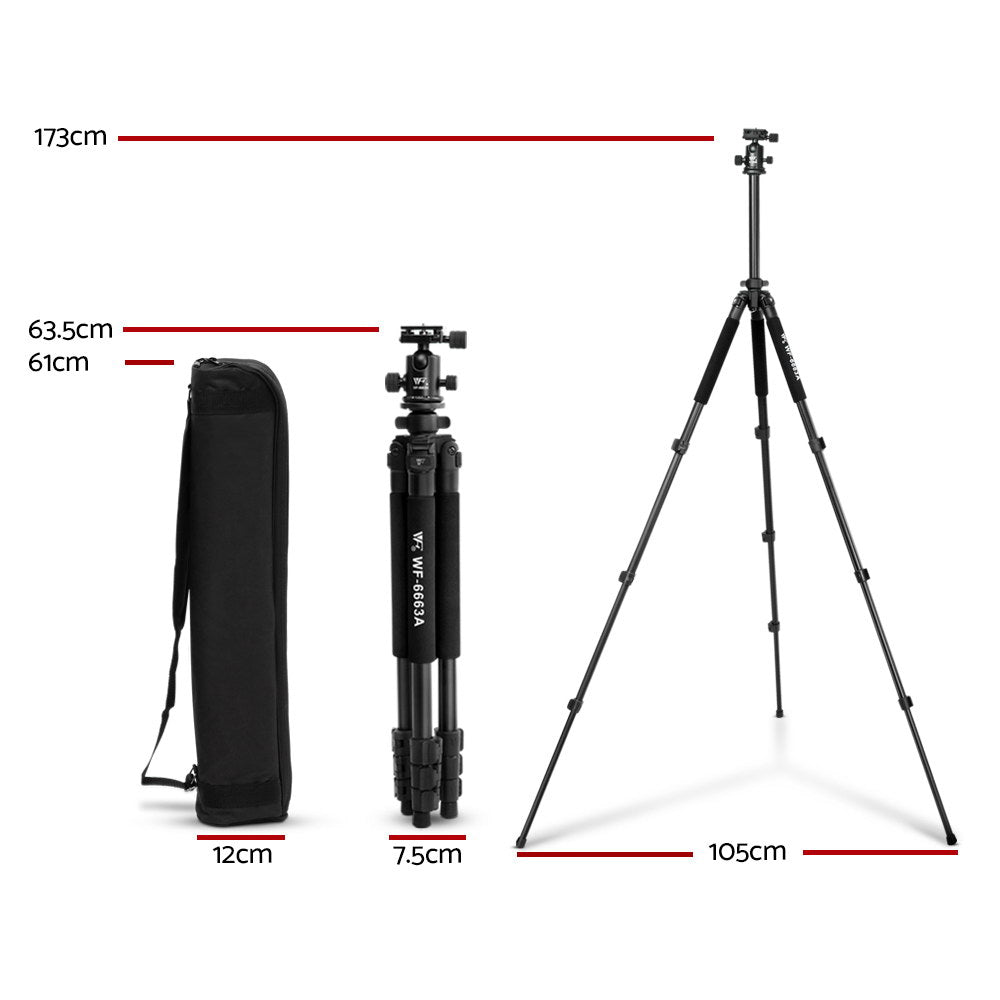 173cm Professional Ball Head Tripod Digital Camera - image2