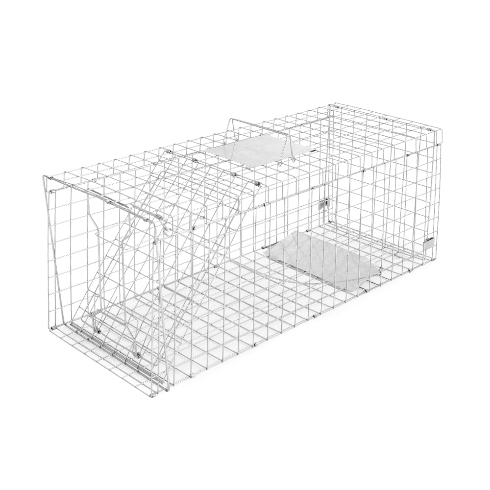 Animal Trap Cage 150 x 50 x 53cm  - Silver - image1