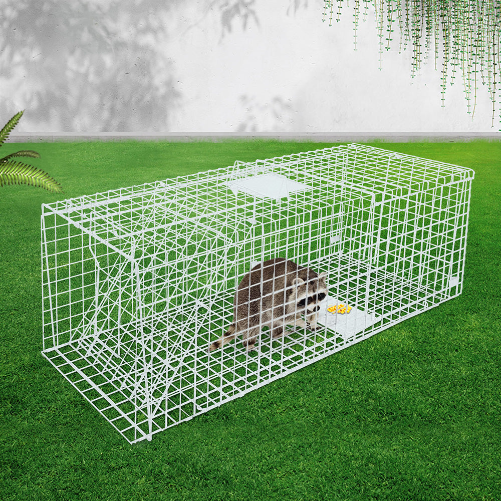 Animal Trap Cage 150 x 50 x 53cm  - Silver - image7